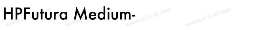 HPFutura Medium字体转换
